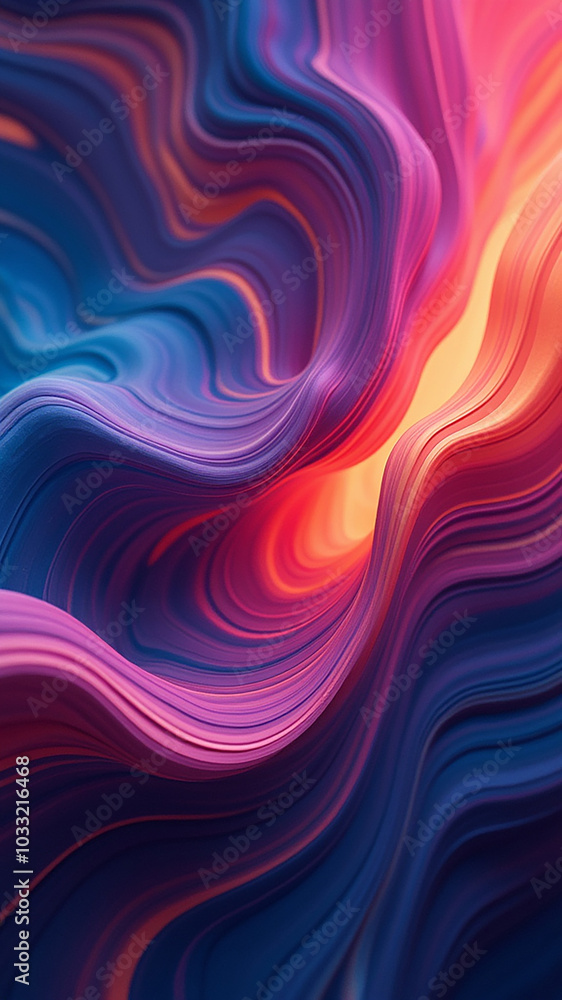 Colorful waves flow in abstract artistic harmony. Colorful waves flow in abstract artistic harmony.