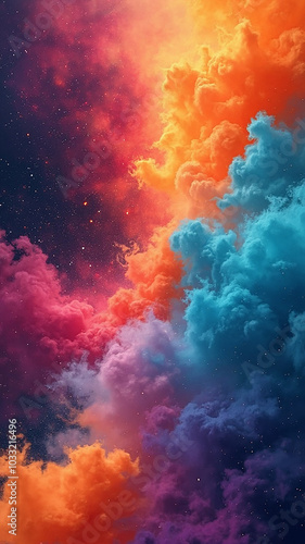 Wallpaper Mural Colorful waves flow in abstract artistic harmony. Torontodigital.ca