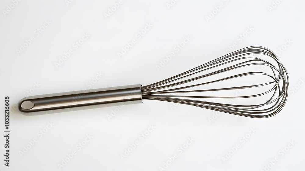 Stainless balloon whisk isolated in white background. Stainless balloon whisk isolated in white background.