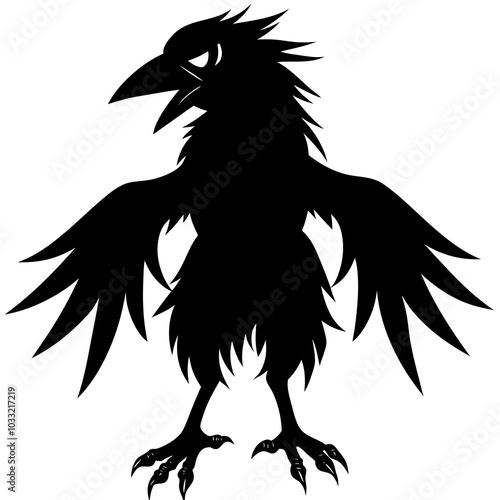 eagle silhouette isolated on white