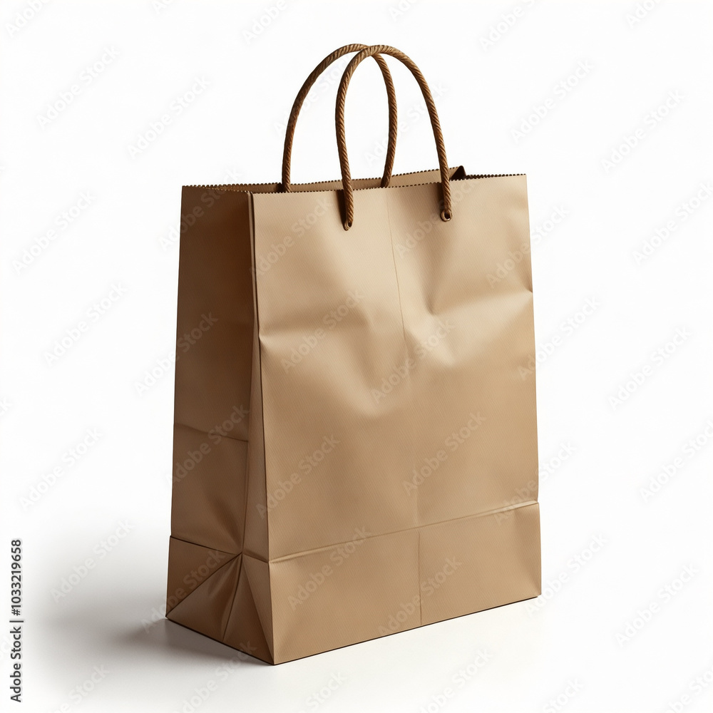 Brown paper bag with a brown handle Brown paper bag with a brown handle