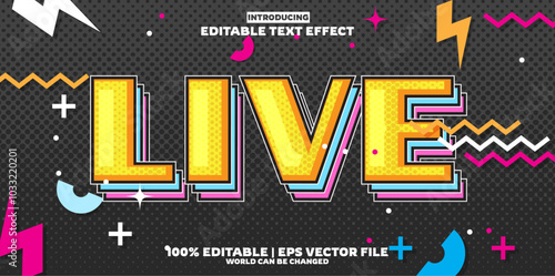 Live editable text effect in new modern trend style
