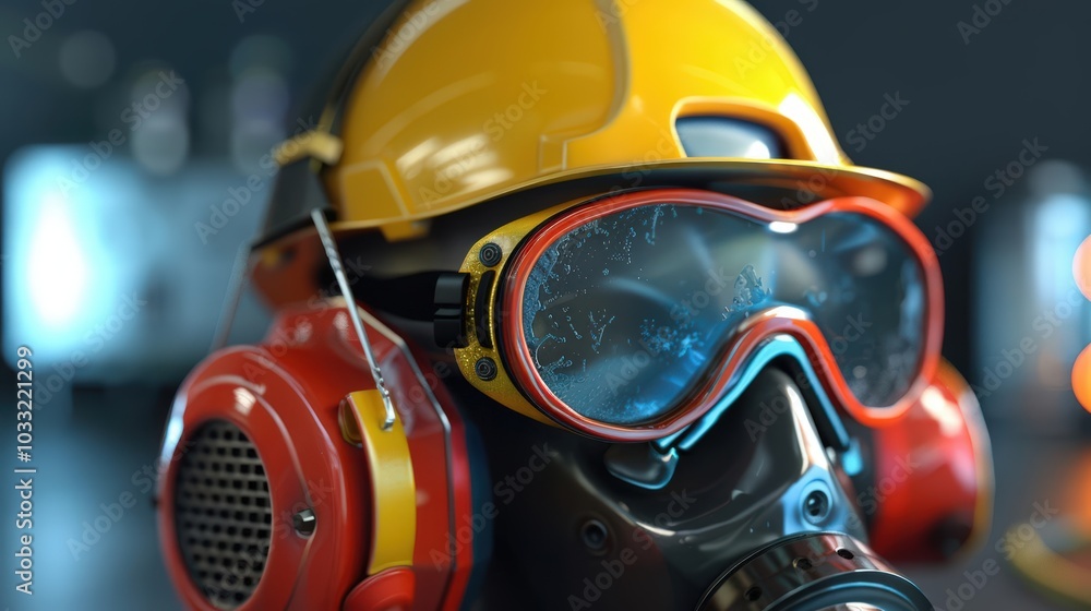 Showcase the necessity of safety gear with lifelike 3D models of personal protective equipment PPE in hazardous environments Showcase the necessity of safety gear with lifelike 3D models of personal protective equipment PPE in hazardous environments
