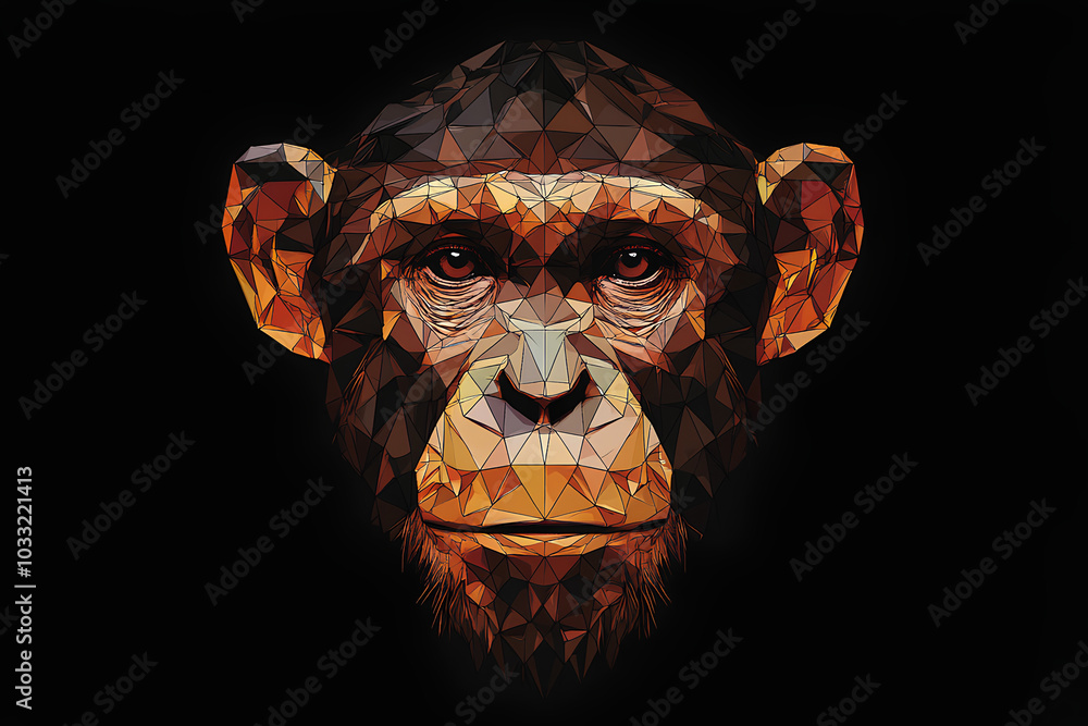 photo-art-print-monkey-head-in-geometric-pattern-illustration-protix