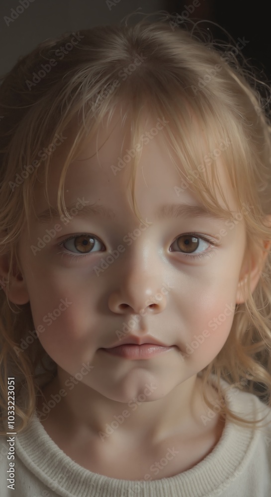zoe - Thoughtful Young Girl with Soft Gaze, Capturing Quiet Moments of Childhood Contemplation and Inner World zoe - Thoughtful Young Girl with Soft Gaze, Capturing Quiet Moments of Childhood Contemplation and Inner World