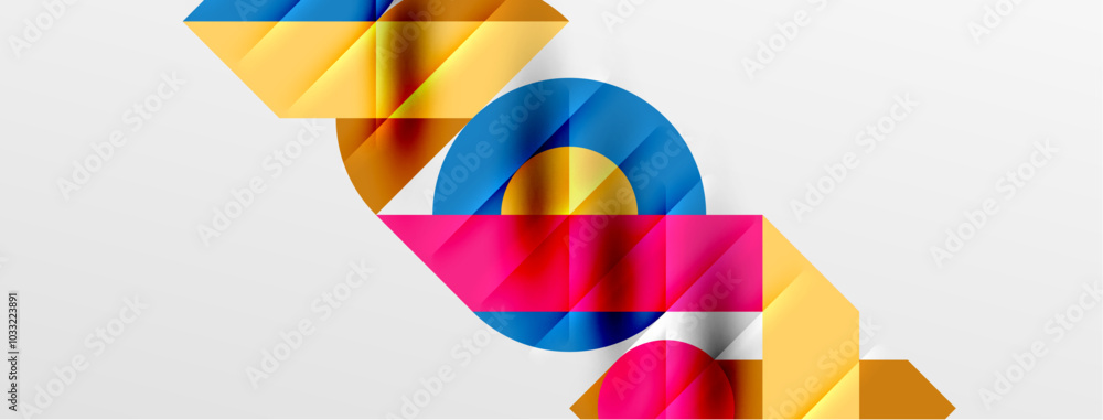 Round shapes, circles and lines minimal geometric background. Vector Illustration For Wallpaper, Banner, Background, Card, Book Illustration, landing page Round shapes, circles and lines minimal geometric background. Vector Illustration For Wallpaper, Banner, Background, Card, Book Illustration, landing page