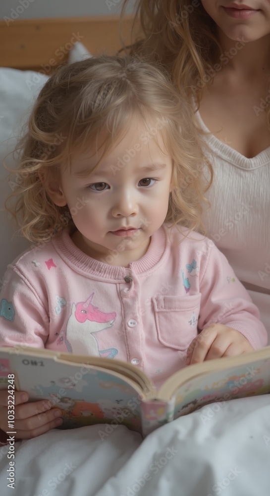 zoe - Focused Young Girl in Pink Cardigan Reading Book, Embodying Early Literacy and Childhood Learning zoe - Focused Young Girl in Pink Cardigan Reading Book, Embodying Early Literacy and Childhood Learning