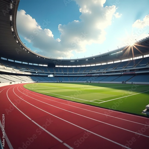 stadium with track and field