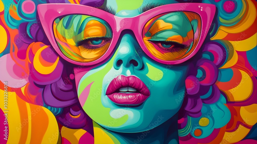 Funky self-expression allowing for individuality and creativity. groovy graphic Funky self-expression allowing for individuality and creativity. groovy graphic