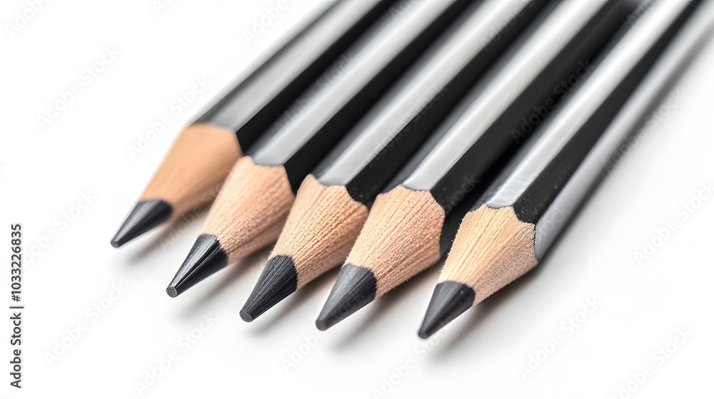 graphite Pencils with white background. graphite Pencils with white background.