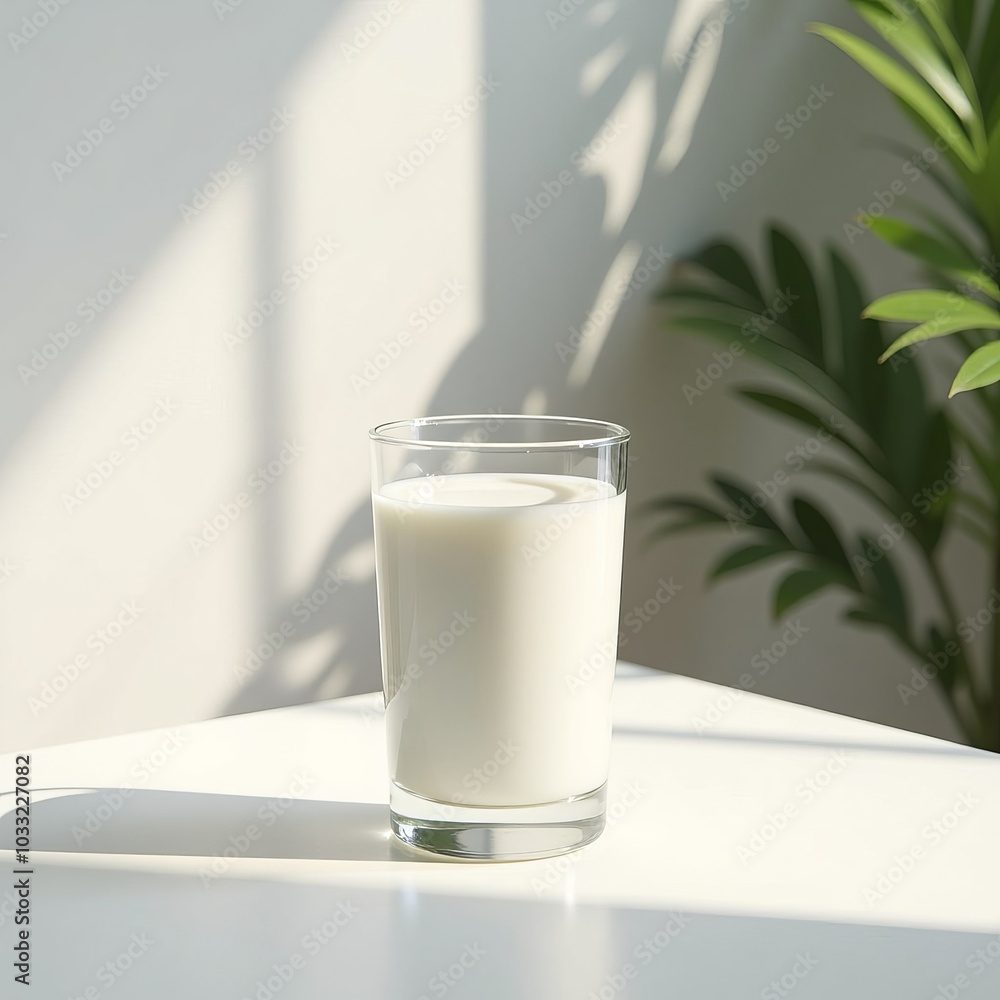 milk in glass
