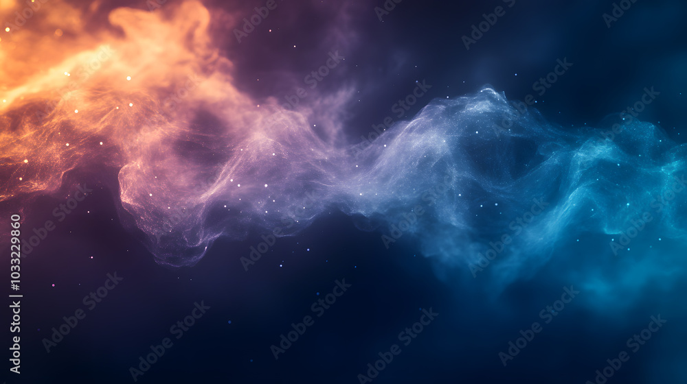 Fototapeta premium Time dilation fog, temporal visualization, infinity mist, cosmic glow