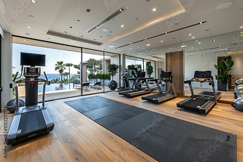 Modern Fitness Gym with State-of-the-Art Equipment photo