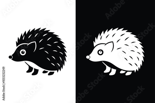 Hedgehog Silhouette Icon. Adorable and Simple Vector Design