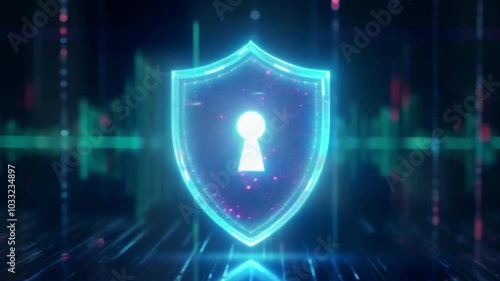 Cyber Security Data Protection Business Technology Privacy concept. technology world digital link cyber security on hi tech Dark blue background