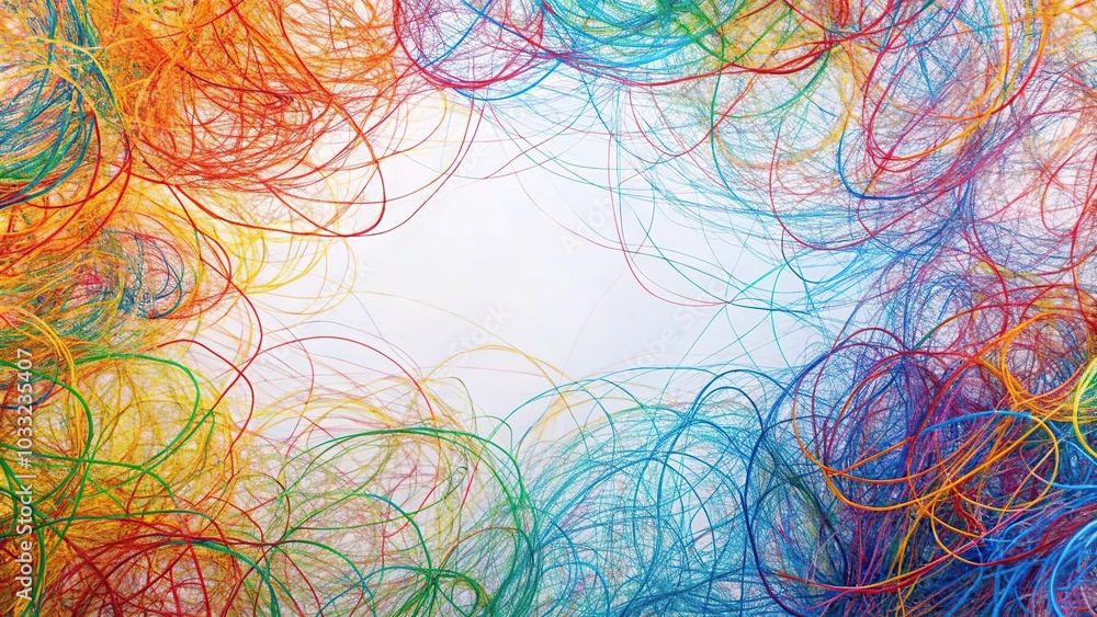 Abstract background with crumpled scribbles