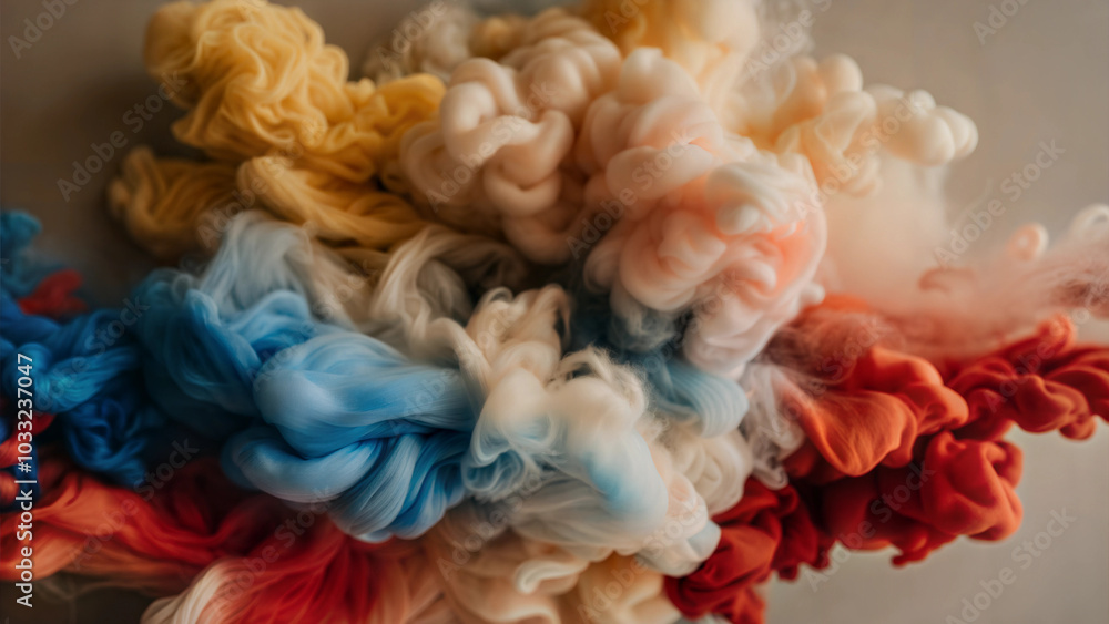 Abstract colorful smoke clouds in soft pastel tones Abstract colorful smoke clouds in soft pastel tones