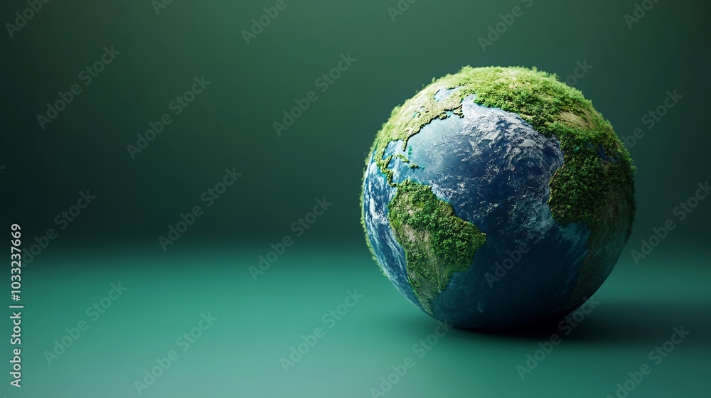Modern Earth Day concept ecofriendly globe sleek green and blue tones simple minimalist style Focus on environmental protection clean design emphasizing sustainable living and ecology Modern Earth Day concept ecofriendly globe sleek green and blue tones simple minimalist style Focus on environmental protection clean design emphasizing sustainable living and ecology