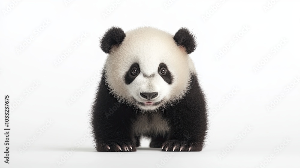 panda isolated on white background panda isolated on white background