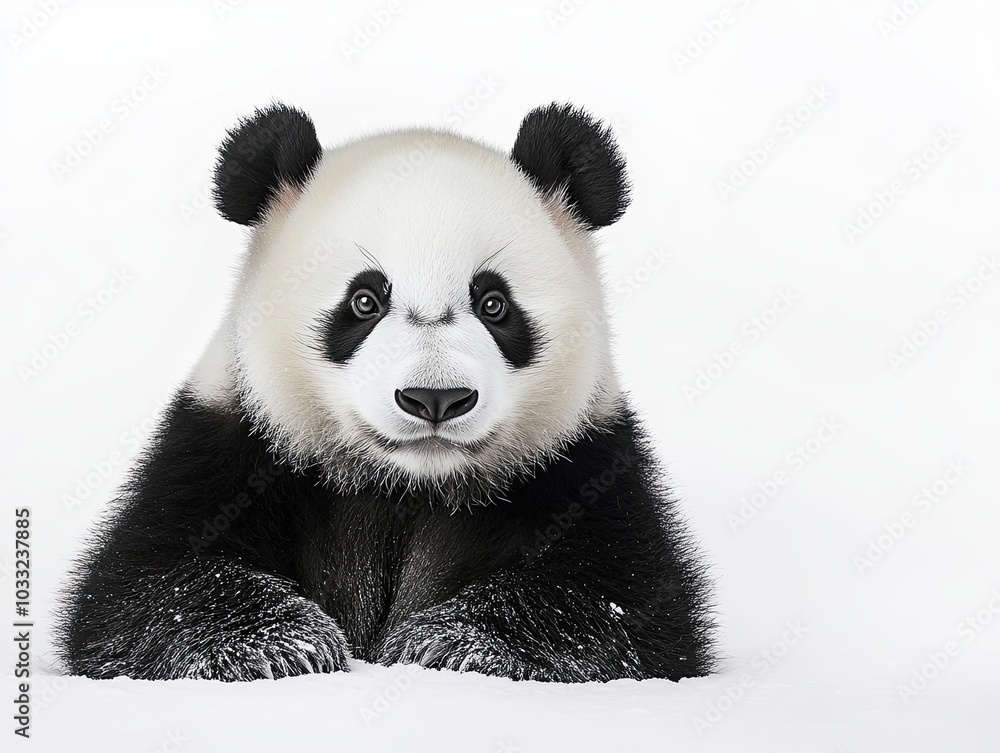 Fototapeta premium panda isolated on white background