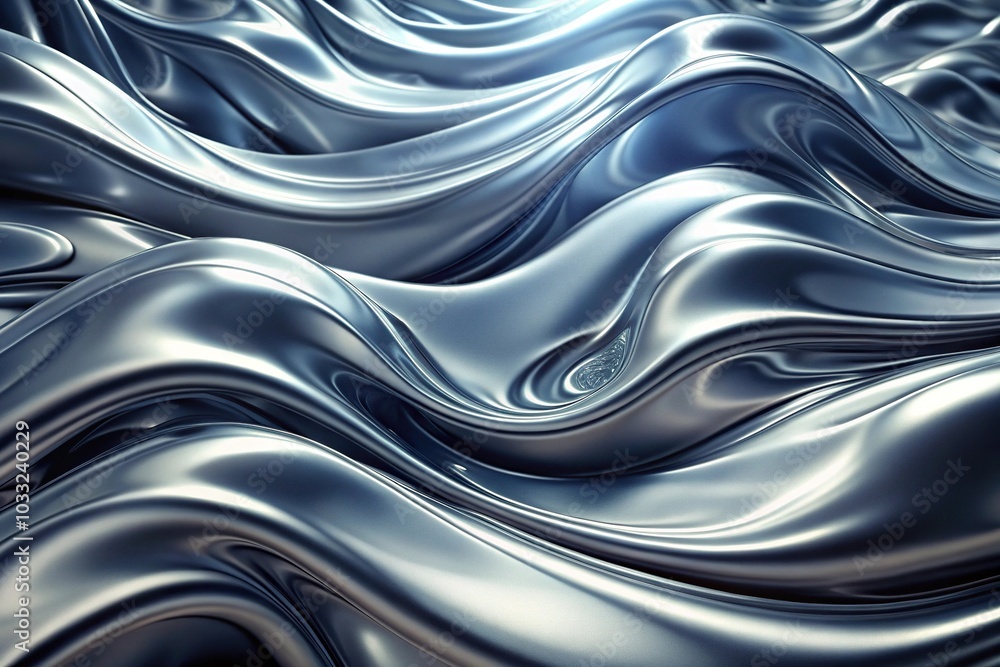 Abstract background with liquid silver texture reflected in water Abstract background with liquid silver texture reflected in water