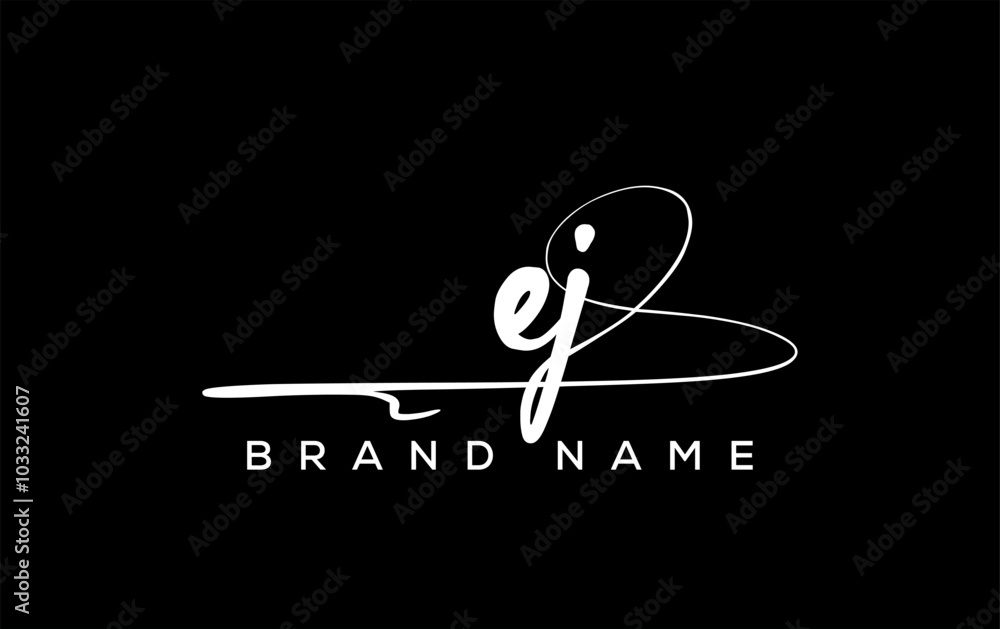 EJ letter beauty handwriting vector logo. EJ letter beauty handwriting vector logo.