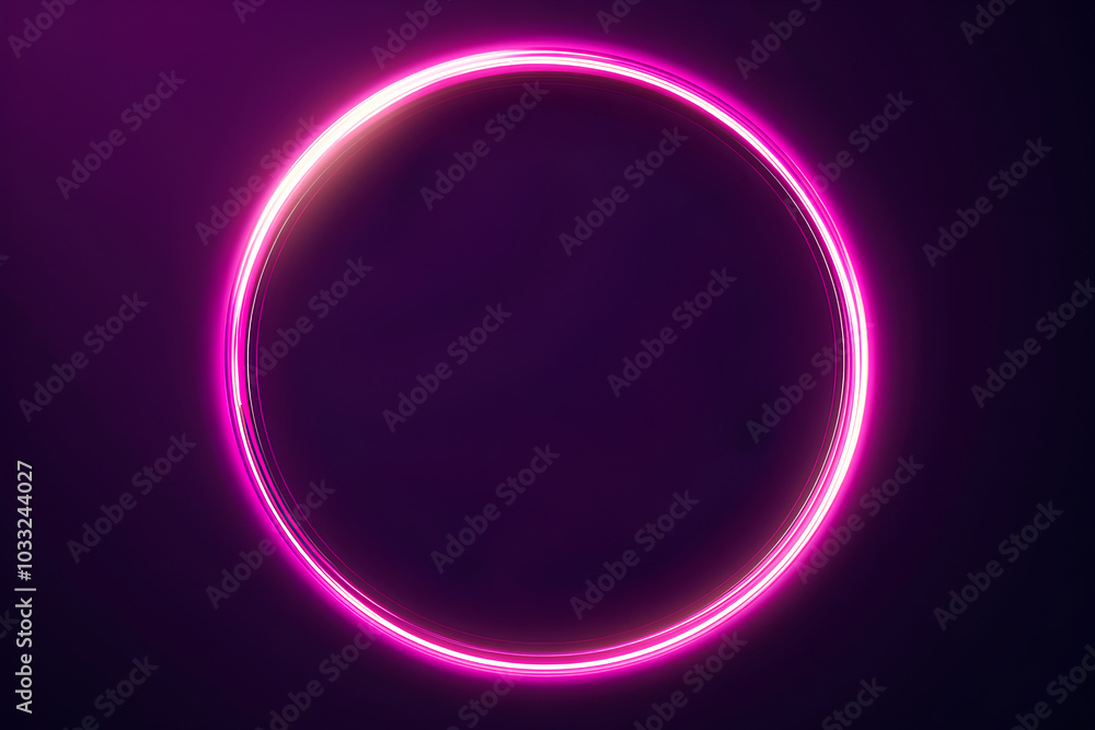 Render Neon circle rotation of frame with shining effects on dark background. Video animation Empty purple glowing techno backdrop. Round motion frame Render Neon circle rotation of frame with shining effects on dark background. Video animation Empty purple glowing techno backdrop. Round motion frame