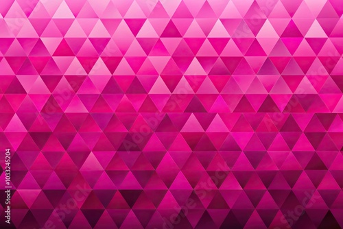 Abstract background of triangular patterns in hot pink colors low poly wallpaper wide-angle