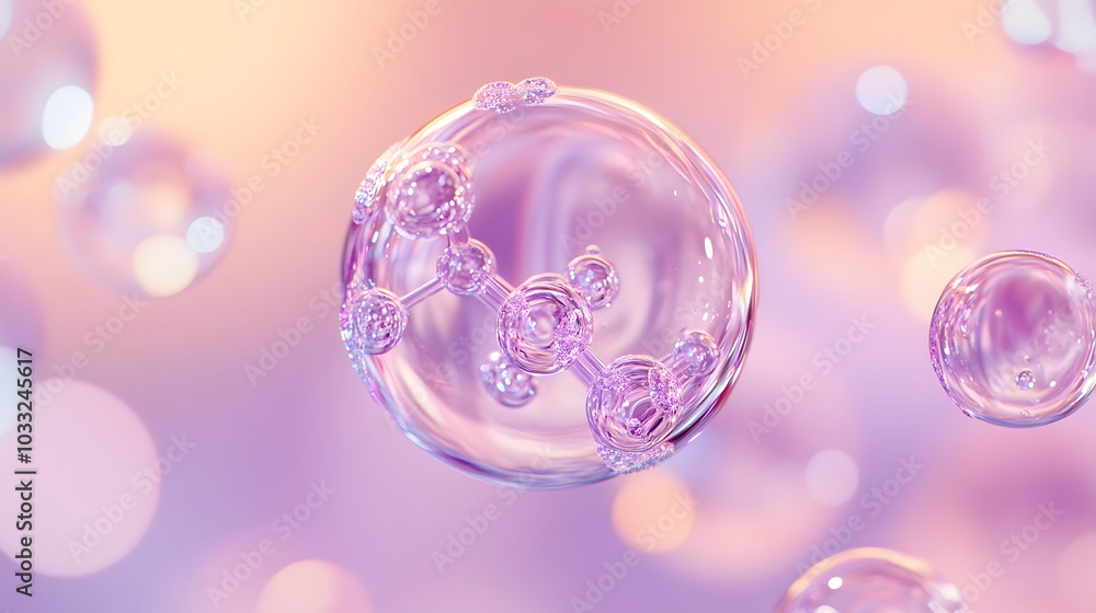 A Molecular Structure Inside a Transparent Sphere A Molecular Structure Inside a Transparent Sphere