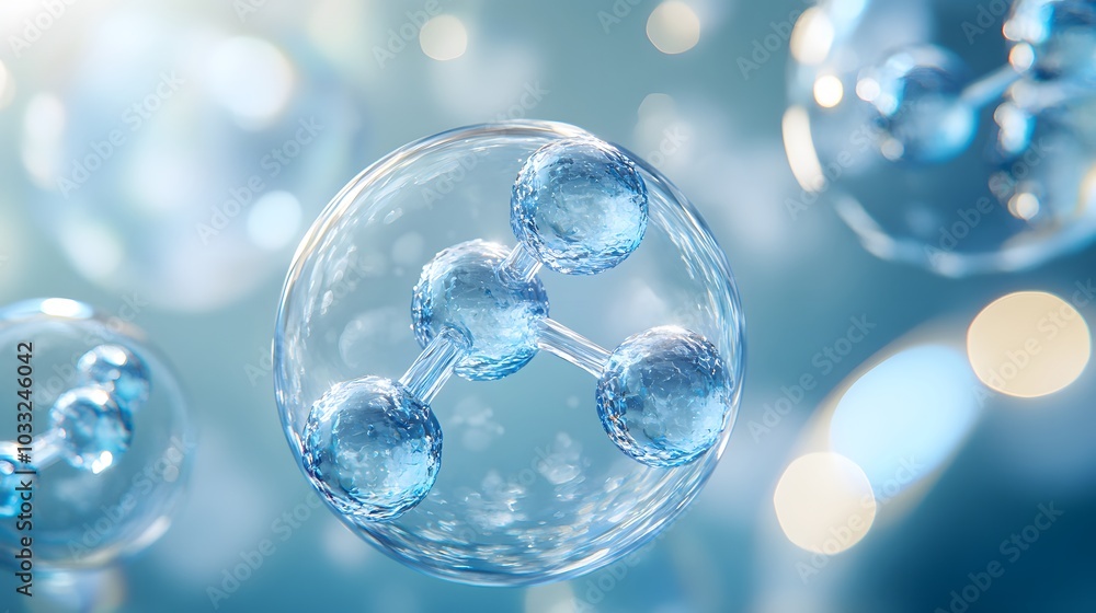 A Crystallized Molecule Inside a Clear Sphere A Crystallized Molecule Inside a Clear Sphere