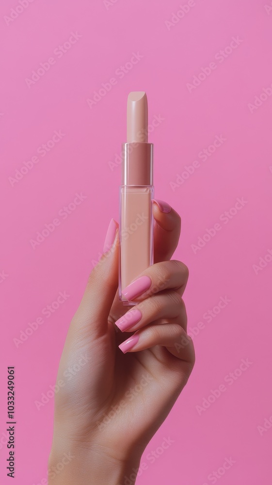 Woman Hand holding Color cosmetics liquid foundation concealer natural cream on studio background,product mockup for beauty fashion,swatch color,template,cosmetics product. Woman Hand holding Color cosmetics liquid foundation concealer natural cream on studio background,product mockup for beauty fashion,swatch color,template,cosmetics product.