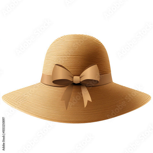 straw hat isolated on white