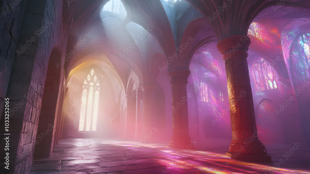 Monastery meets metaverse, spiritual digital fusion, ethereal light Monastery meets metaverse, spiritual digital fusion, ethereal light