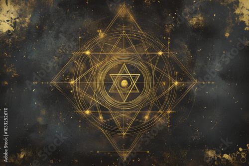 Sacred geometry symbols and elements background. Alchemy