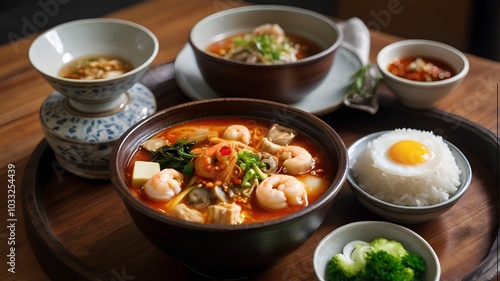 Spicy Sundubu-Jjigae – Korean Soft Tofu Stew with Seafood and Vegetables