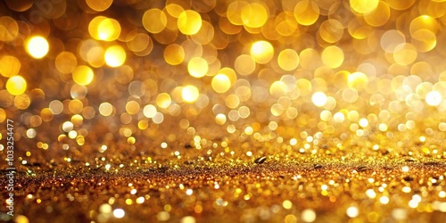 Abstract bright gold bokeh glitter and shimmers background