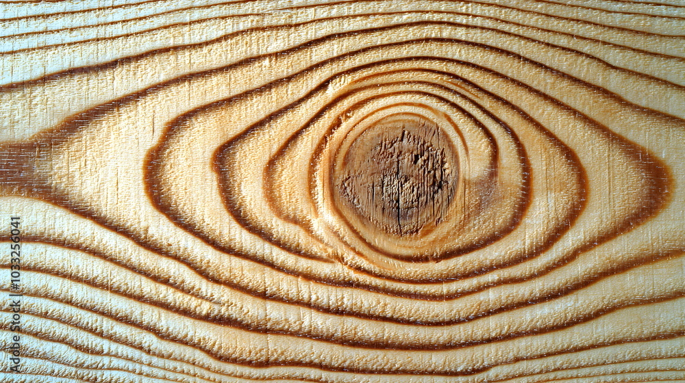 Wood Knot Texture: Detailed Close-up of a Pine Wood Knot 