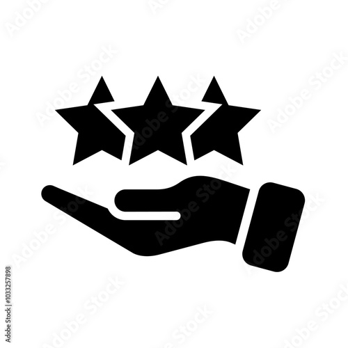 Set rating stars icon badges with hand. Feedback customers. Rank, level of satisfaction rating. Five stars customer product rating review. 5 star rating icon. Vector illustration.