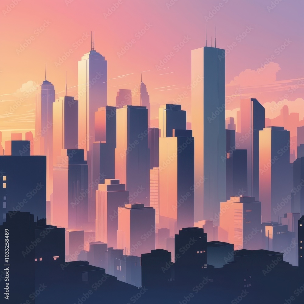 Fototapeta premium city skyline