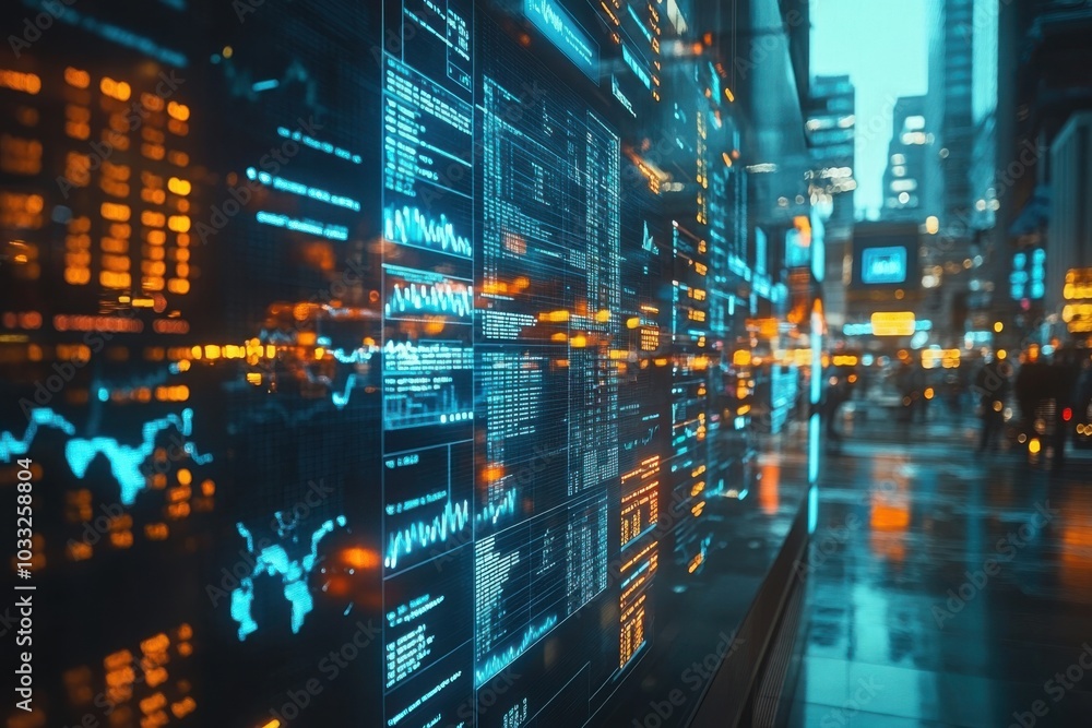 bustling stock exchange floor with traders intently watching large digital screens. bustling stock exchange floor with traders intently watching large digital screens.