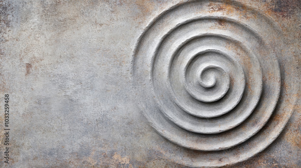 A textured surface featuring a prominent spiral design, set against a muted background, conveying a sense of depth and abstract artistry. A textured surface featuring a prominent spiral design, set against a muted background, conveying a sense of depth and abstract artistry.