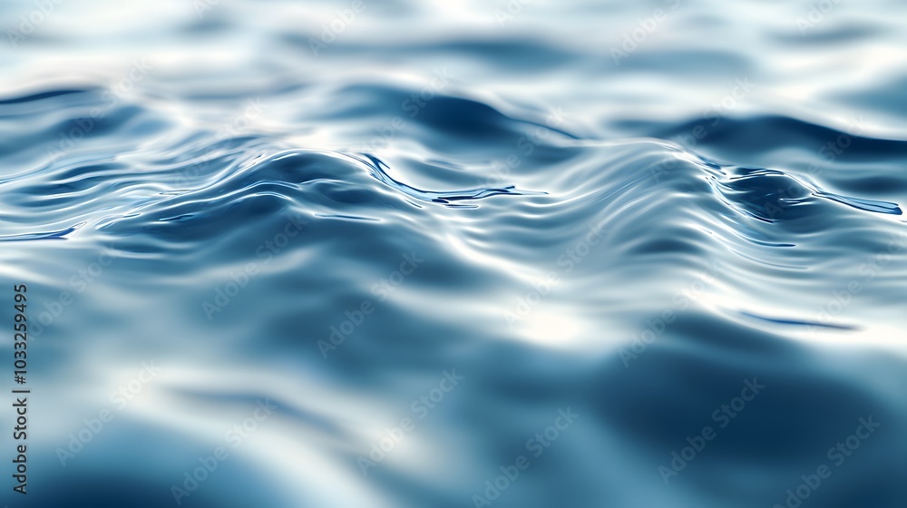 Abstract Close-Up of Rippling Blue Water Surface Abstract Close-Up of Rippling Blue Water Surface