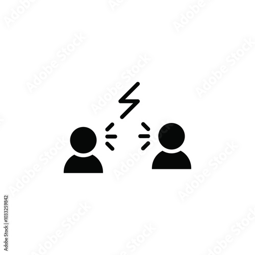 Angry people conflicts icon web design in vector