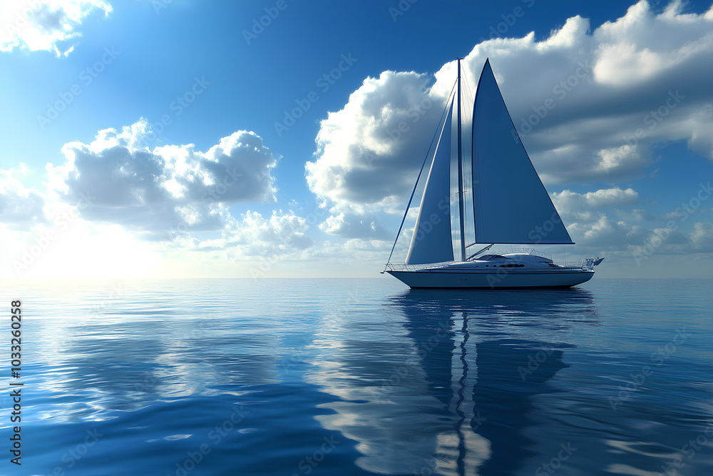 Obraz premium Sailboat watercraft vehicle yacht