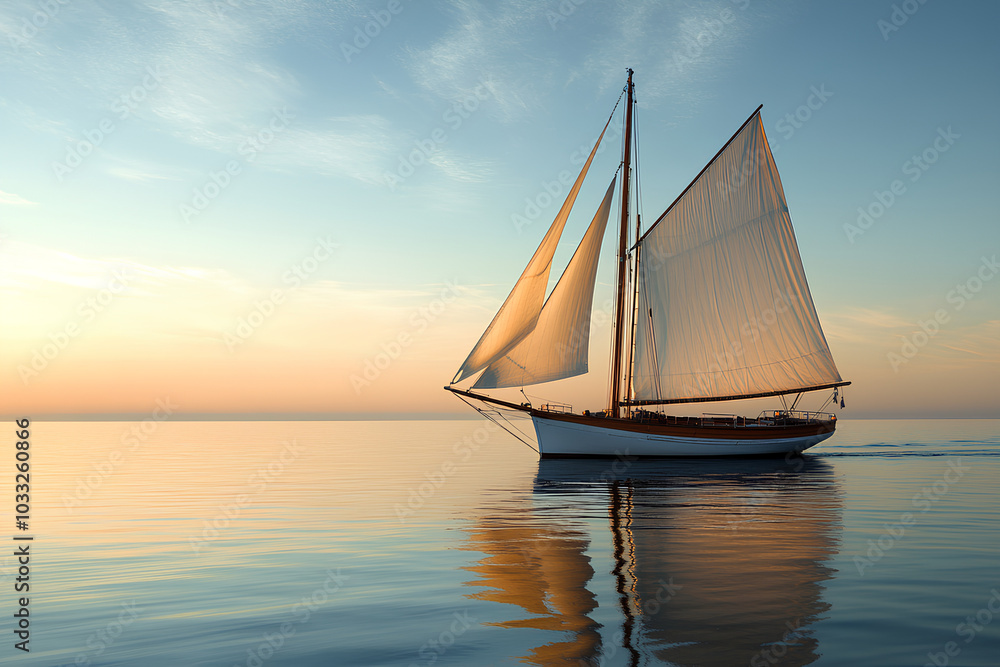 Fototapeta premium Sailboat watercraft vehicle yacht