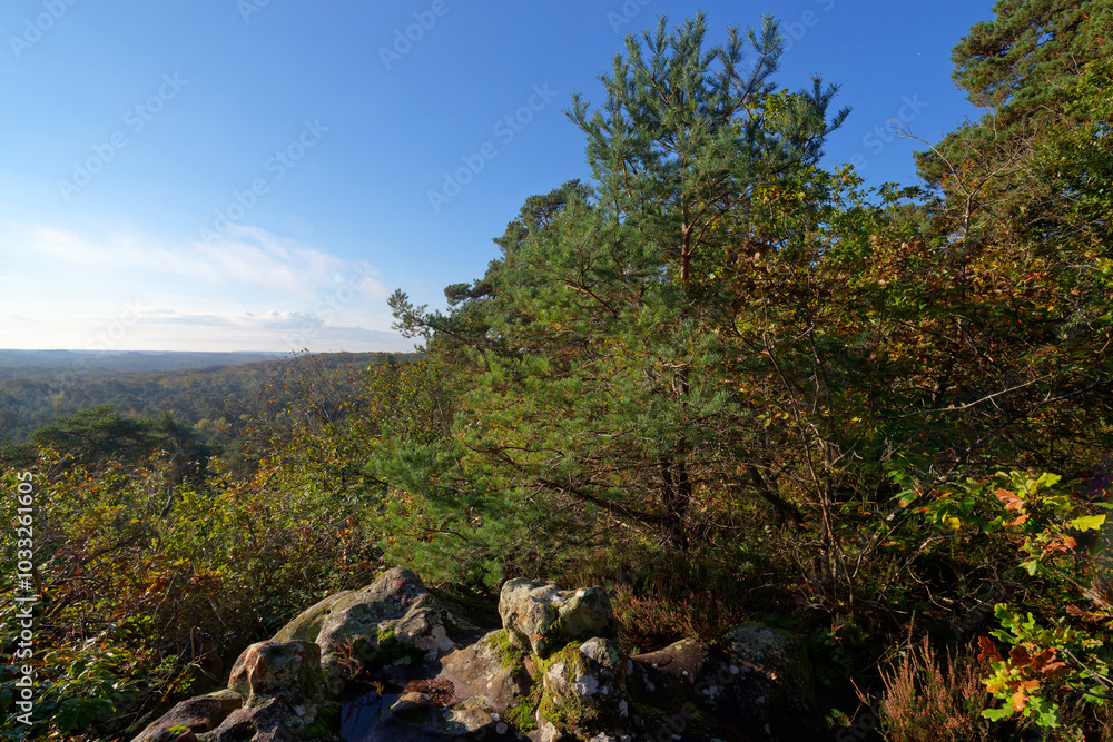 La Roche Feuilletée point of view in the Coquibus hill La Roche Feuilletée point of view in the Coquibus hill