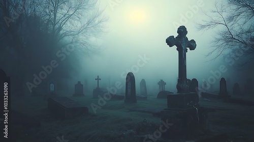 Wallpaper Mural cross in the graveyard Torontodigital.ca