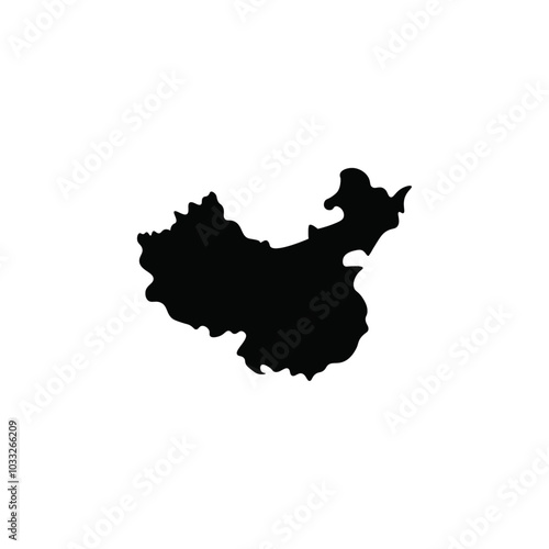 china map icon web design in vector