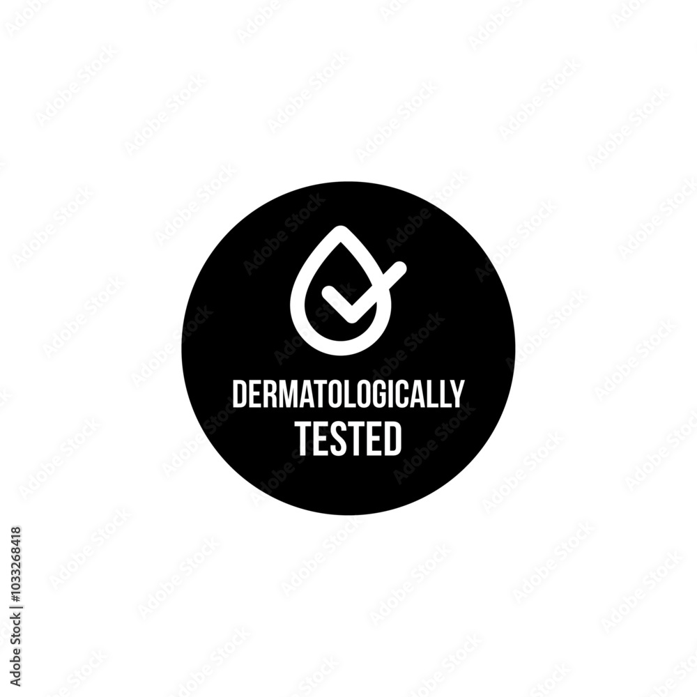 dermatologically tested icon web design in vector dermatologically tested icon web design in vector