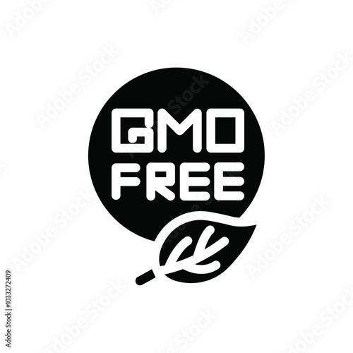 gmo free icon web design in vector